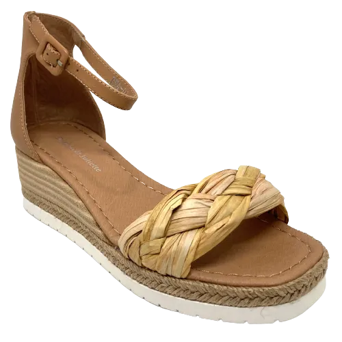 Ita  -  Tan/raffia wedge