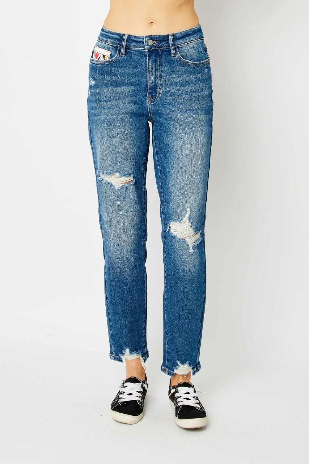 Judy Blue Distressed Slim Jeans