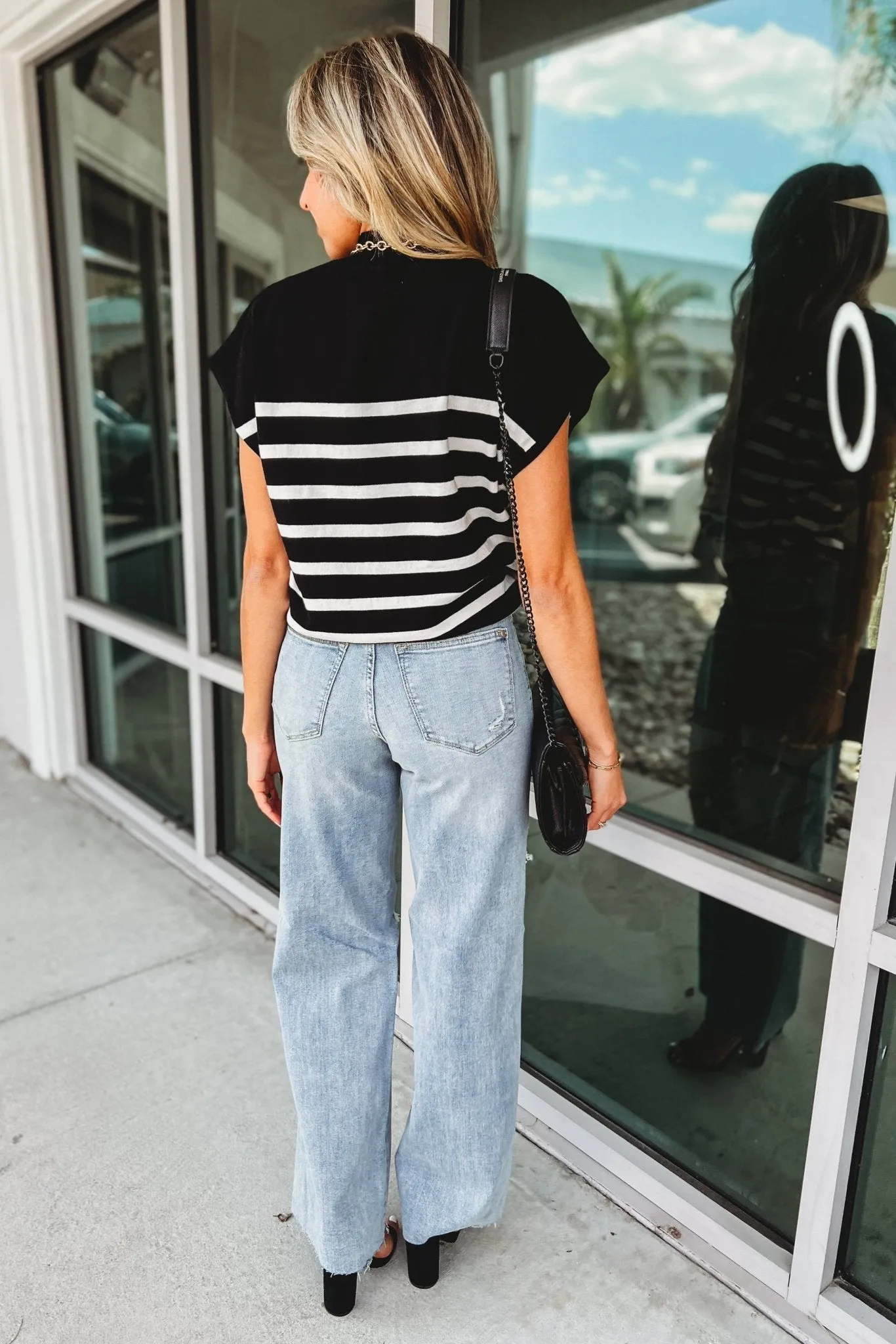 JUDY BLUE Poppy Tummy Control Wide Leg Jeans