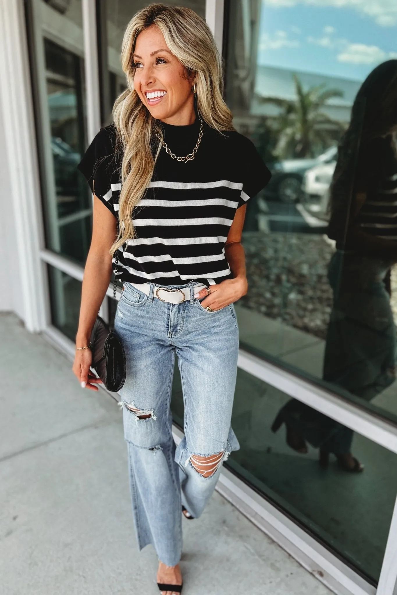 JUDY BLUE Poppy Tummy Control Wide Leg Jeans