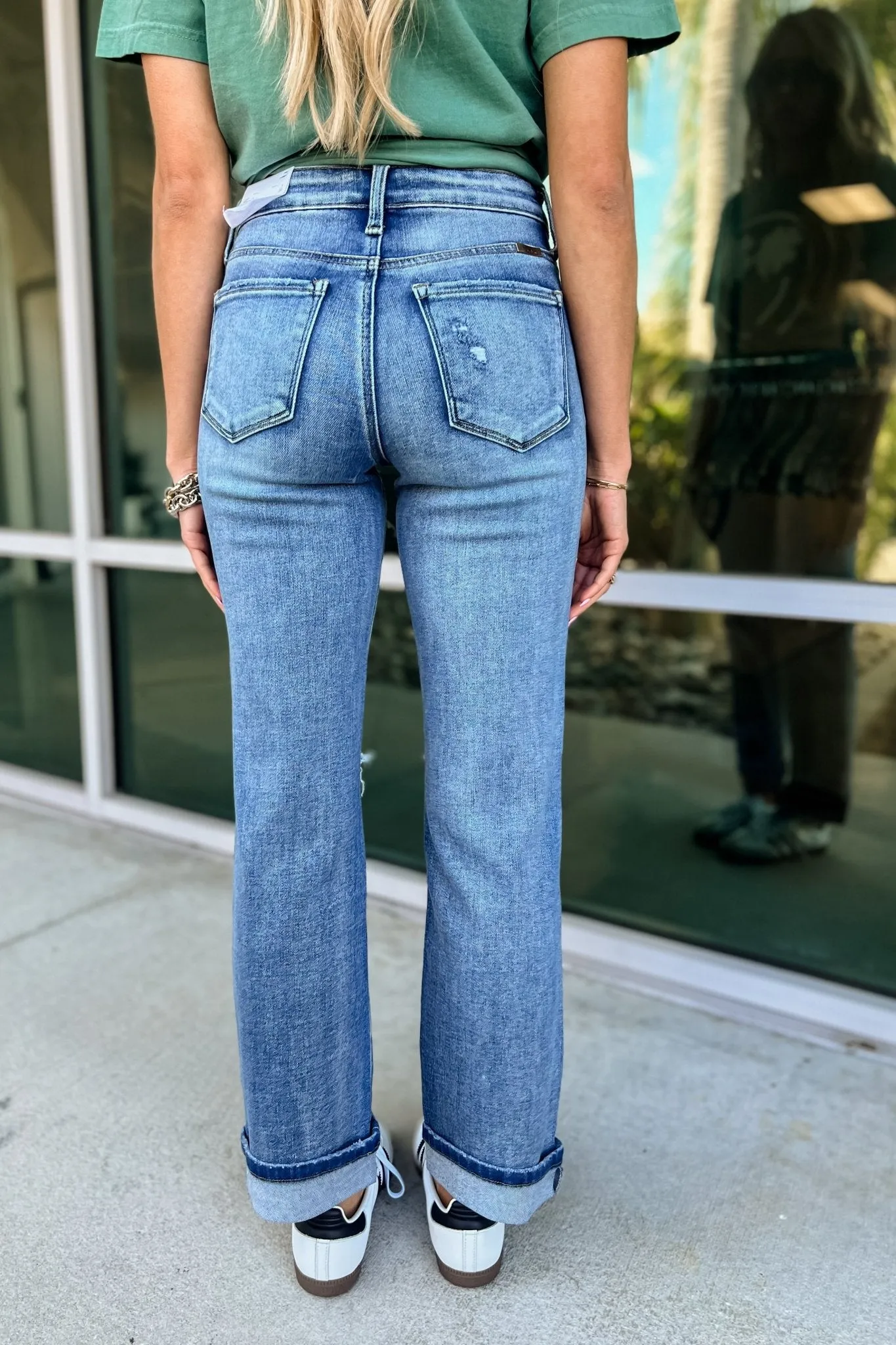KANCAN Everly Mid Rise Distressed Jeans