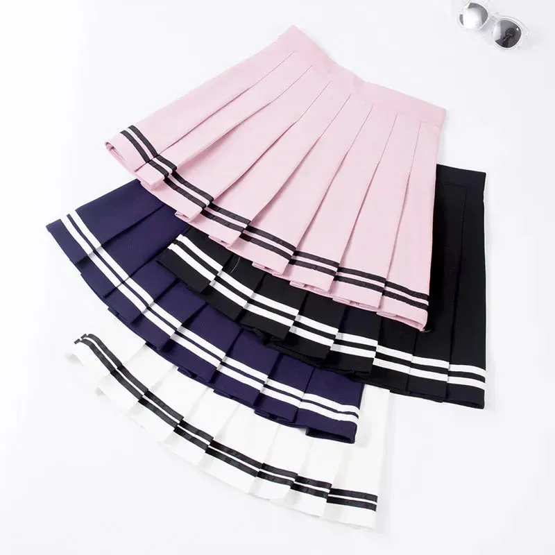Korean Style Sexy Skirt Pleated Tennis Mini Harajuku Skirt