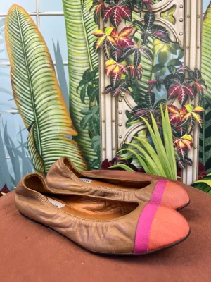 Lanvin ballerina brown/pink