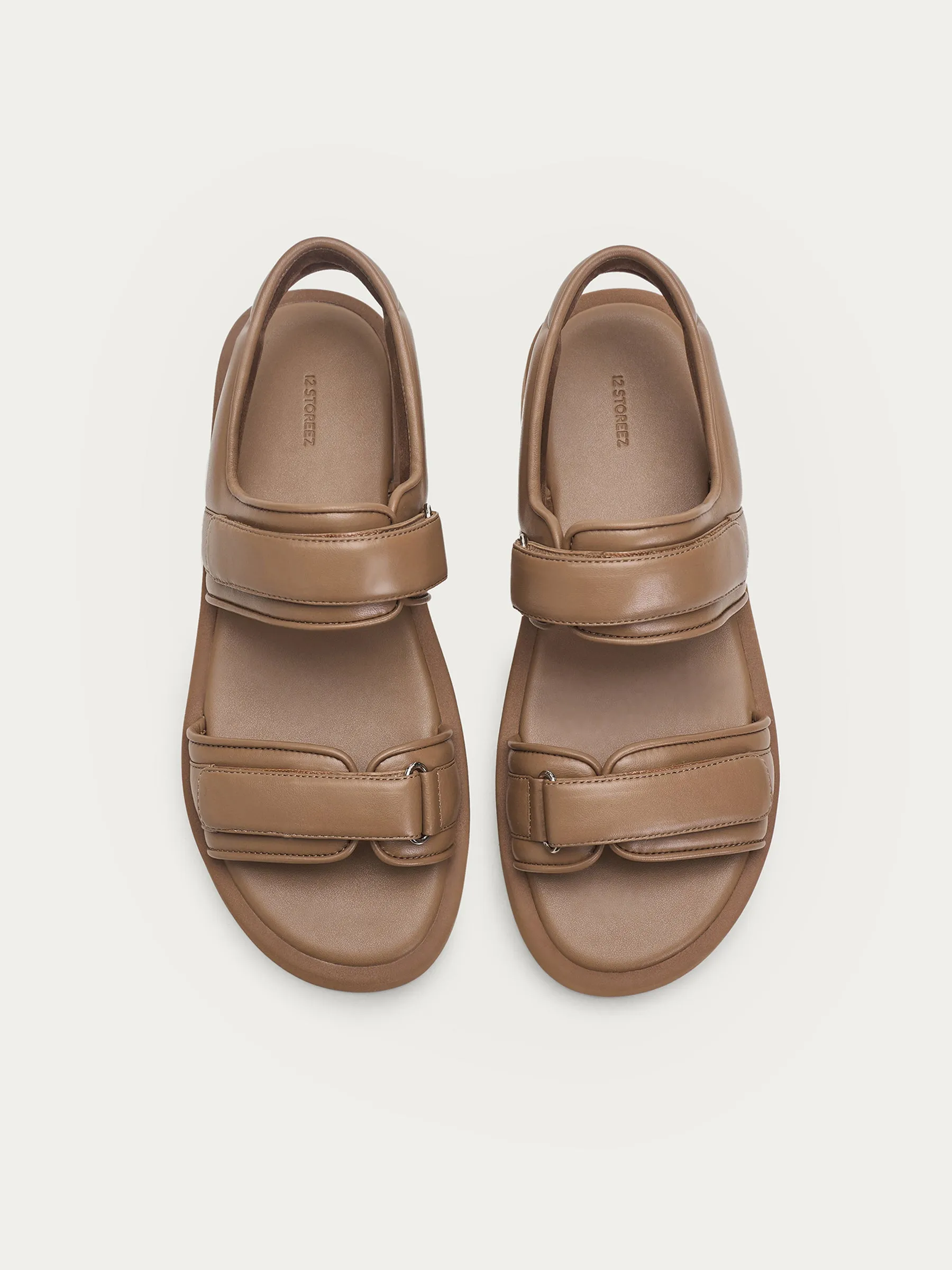 Leather velcro sandals