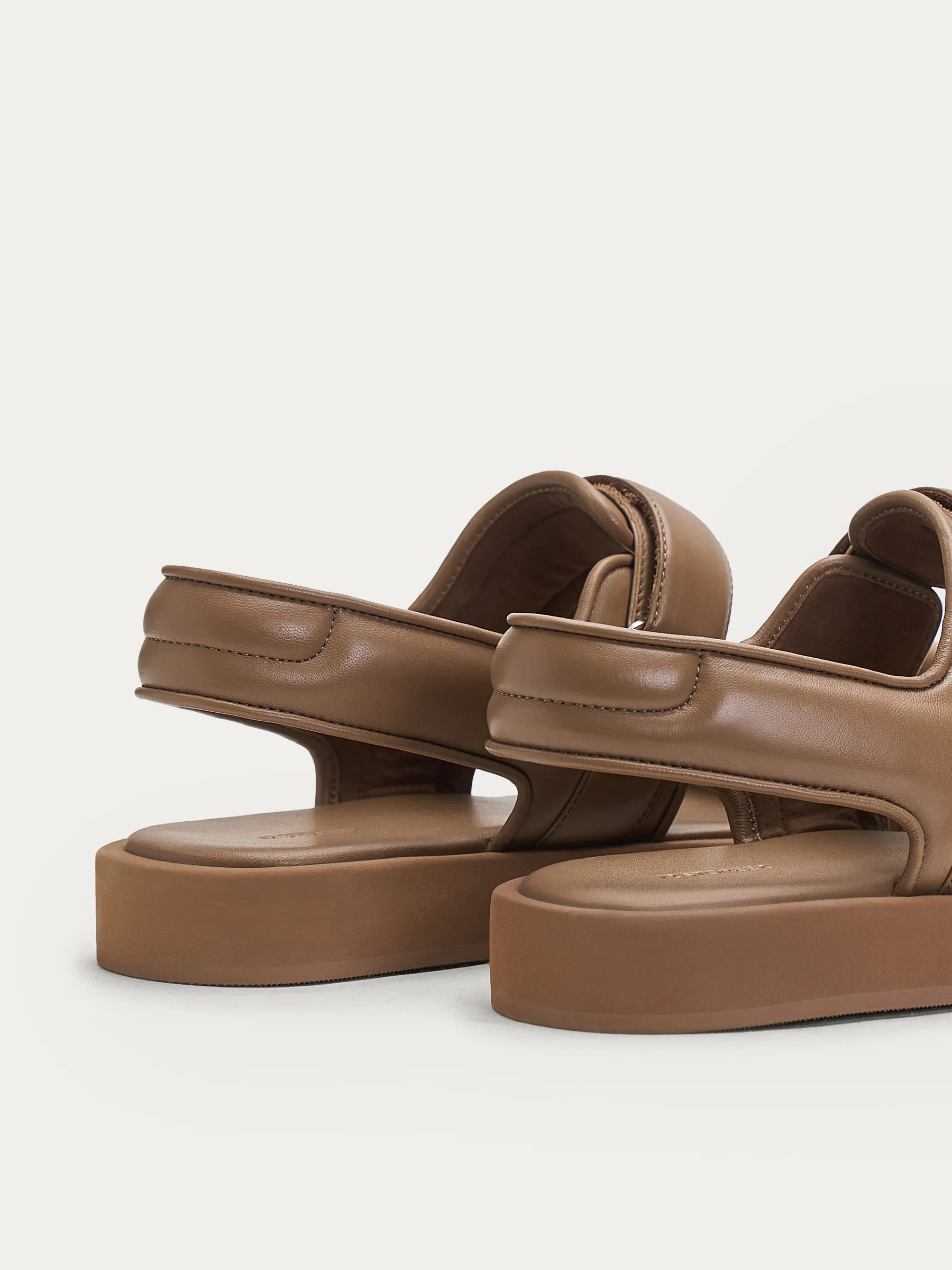 Leather velcro sandals