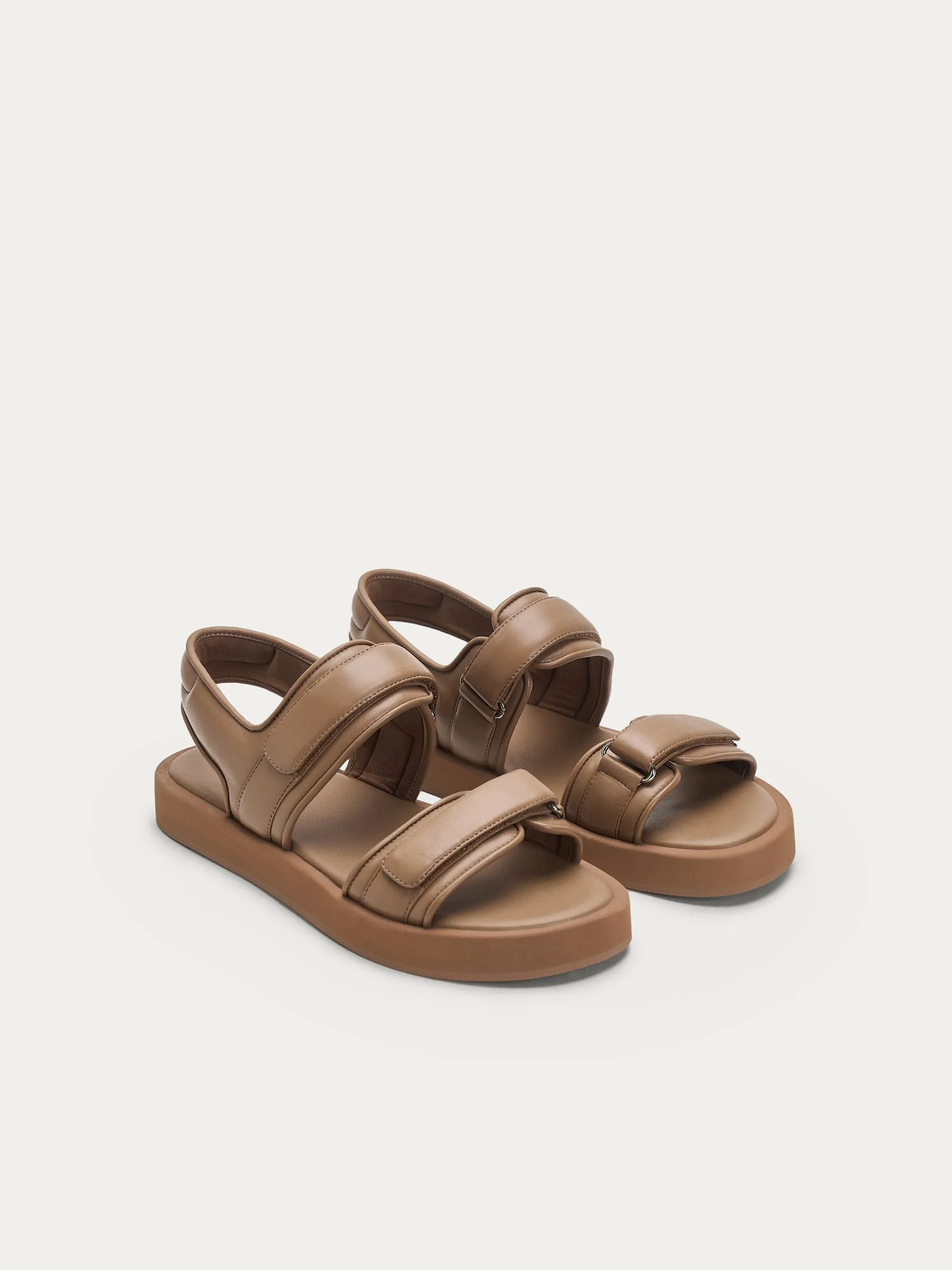 Leather velcro sandals