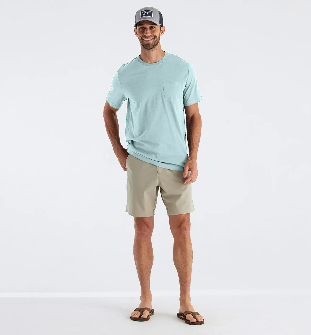Men's Bamboo Heritage Pocket Tee - Flats Blue