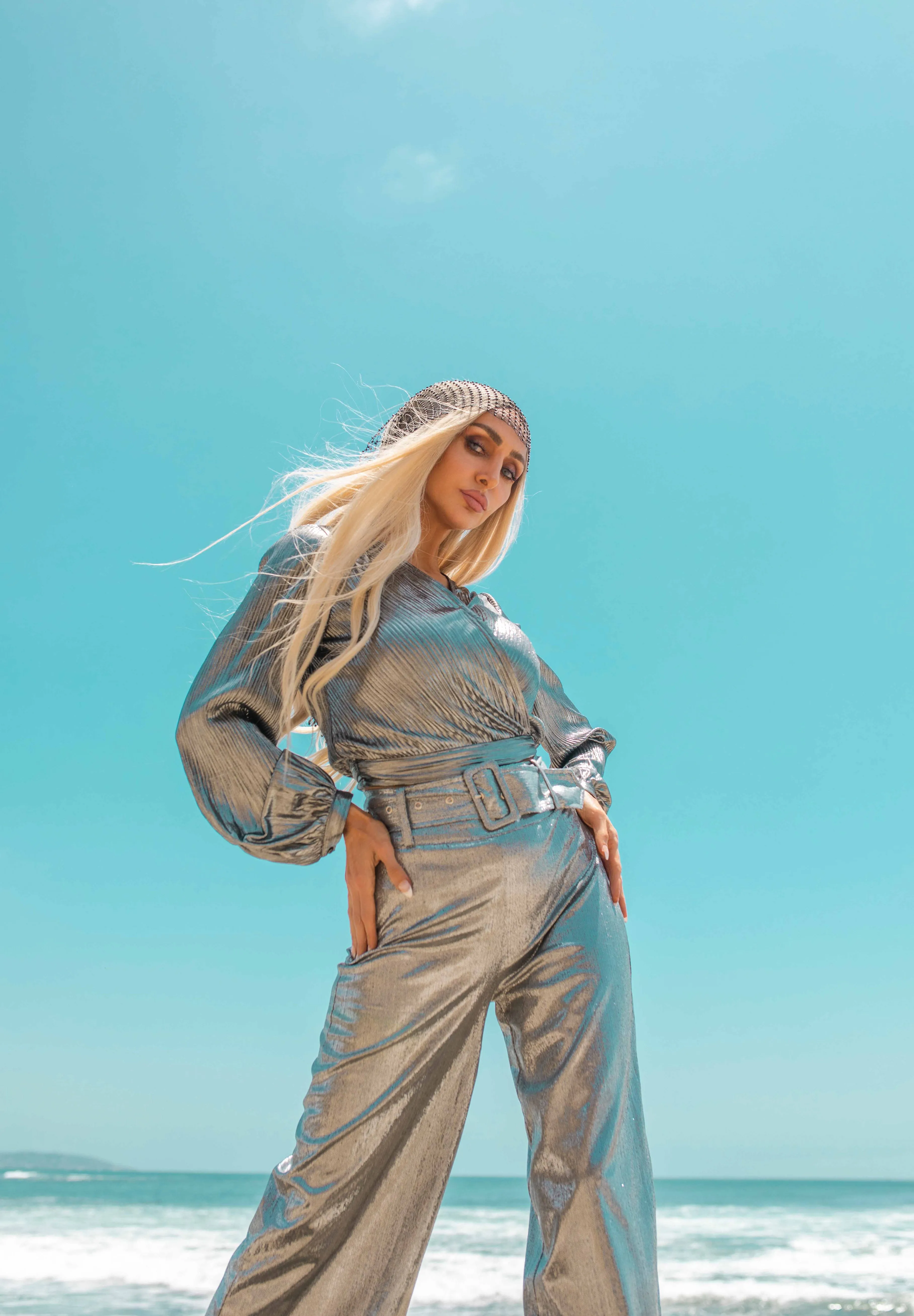 Metallic Pants