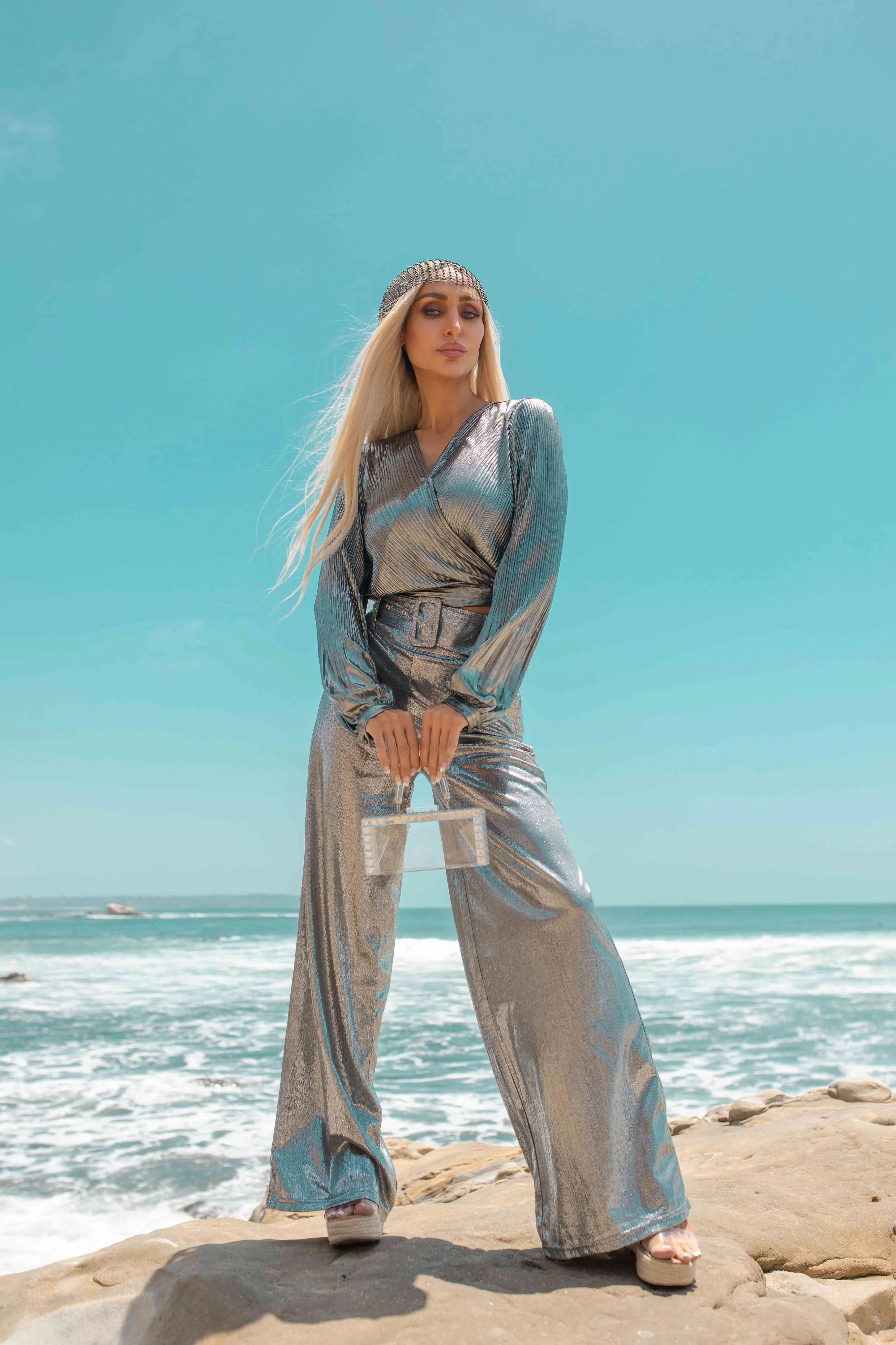 Metallic Pants