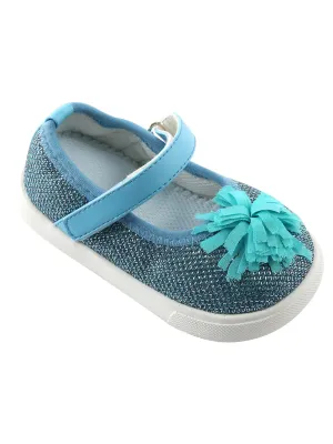 Mooshu Trainers Girls Blue Freeman Squeaky Mary Jane Shoes 3 Baby-9 Toddler