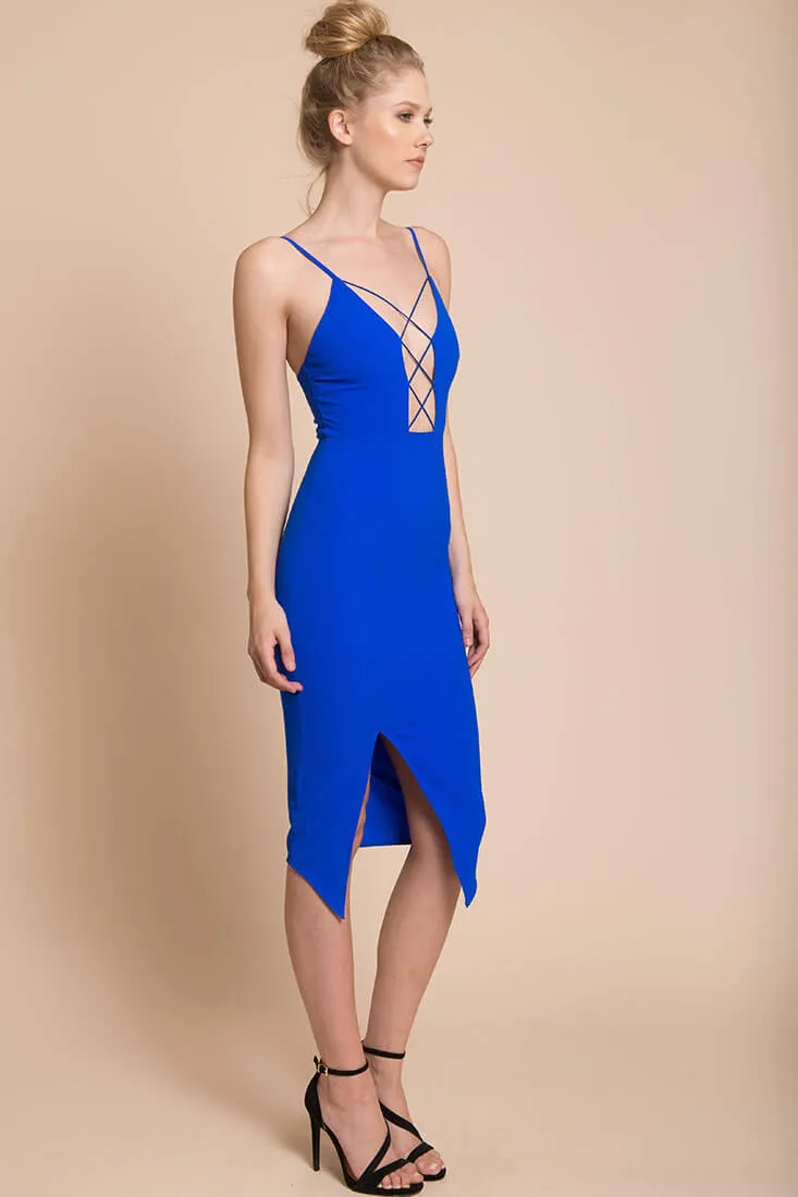 Nora Bodycon Dress Electric Blue