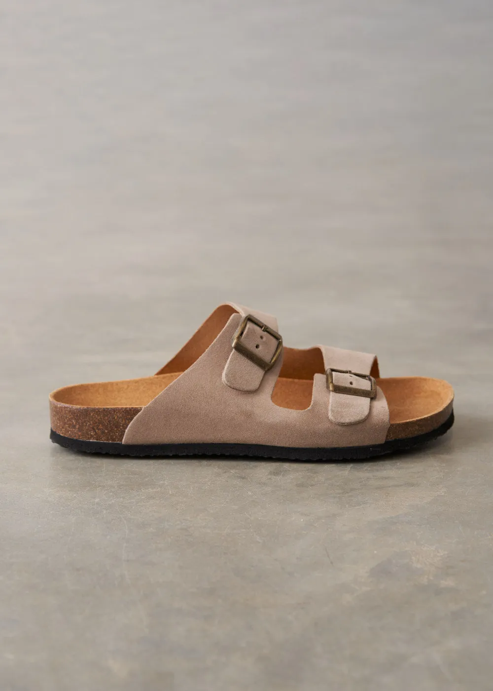 NOVA SUEDE SANDAL - TAUPE