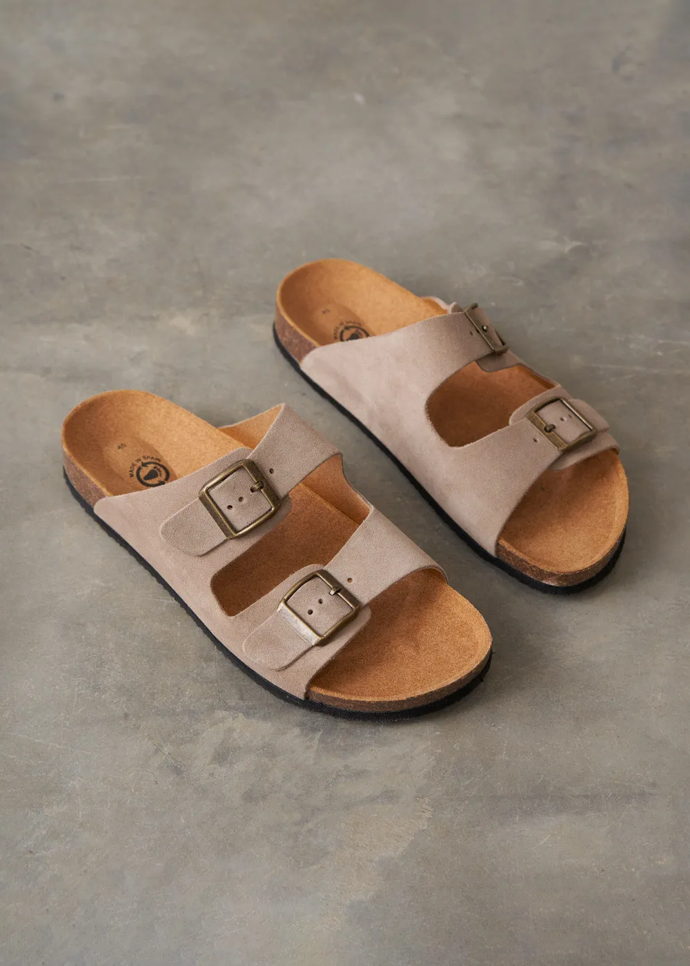 NOVA SUEDE SANDAL - TAUPE