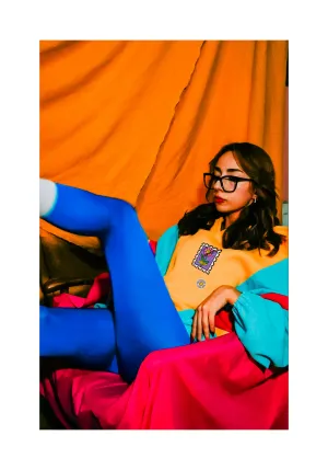 Oversize Tri-Color Aesthetic Hooded Sweater