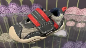 PediPed Childrens Boys Adrian GG1047 Trainers Navy Grey Red