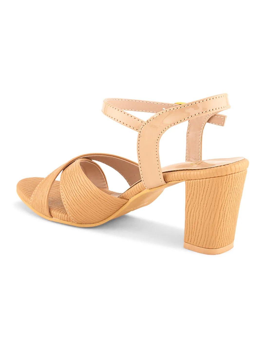 Pelle Albero Women Camel Back Strap Block Heels