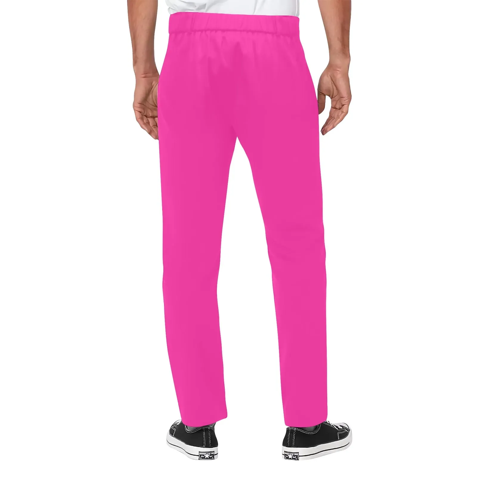 Pink fuchsia Mens trouser Pants Casual Trousers