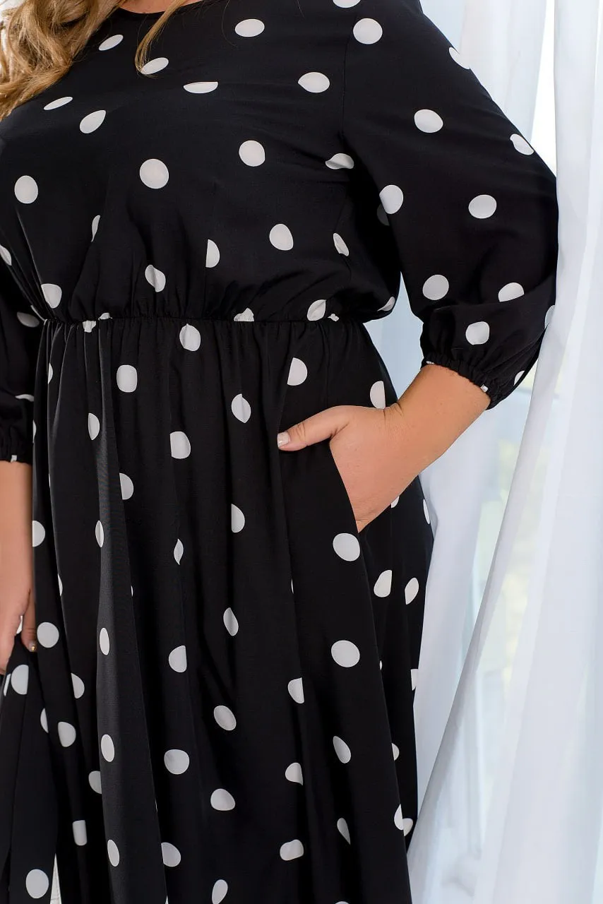 Polka dot midi dress