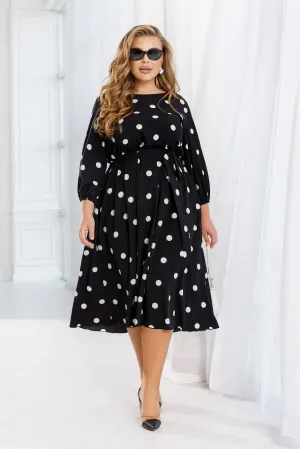 Polka dot midi dress