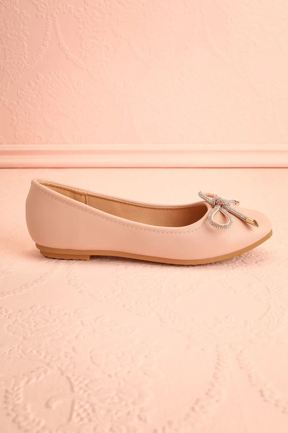 Premier Blush | Ballerina Shoes w/ Crystal Studded Bow