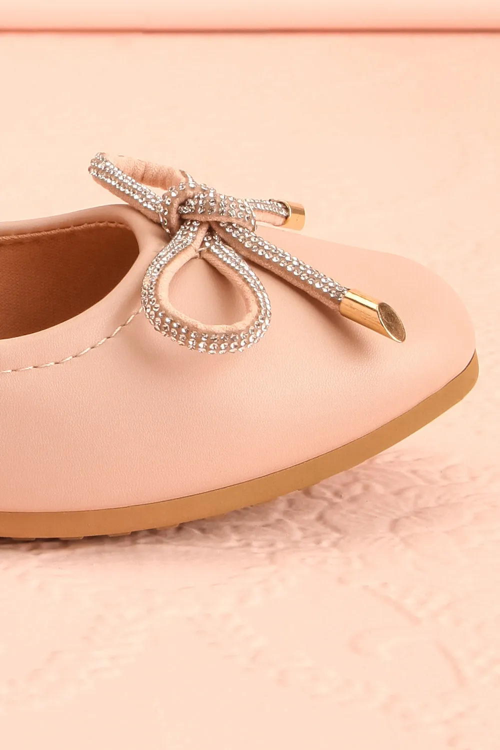 Premier Blush | Ballerina Shoes w/ Crystal Studded Bow