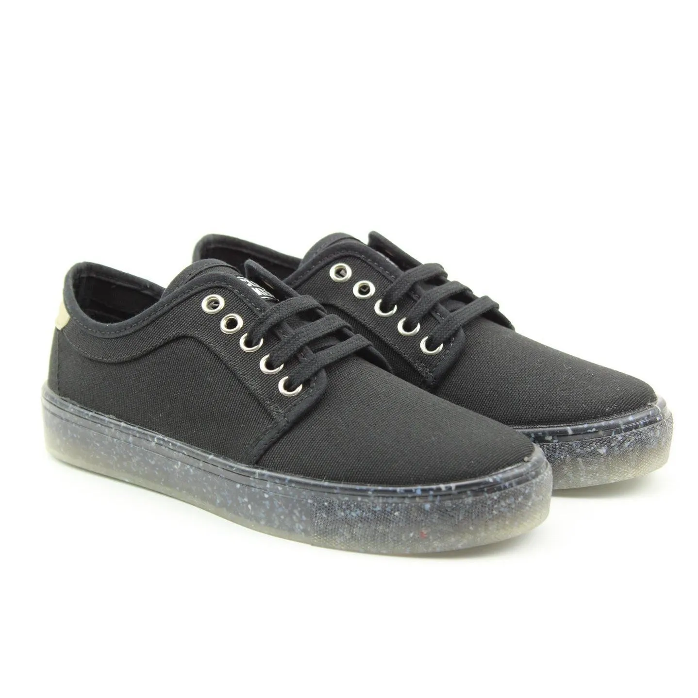 Recykers Peckham Mens Black Lace Up Trainers