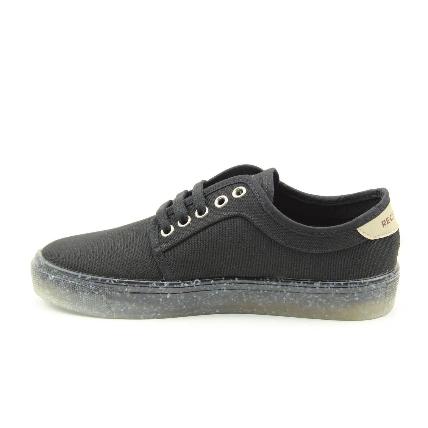 Recykers Peckham Mens Black Lace Up Trainers