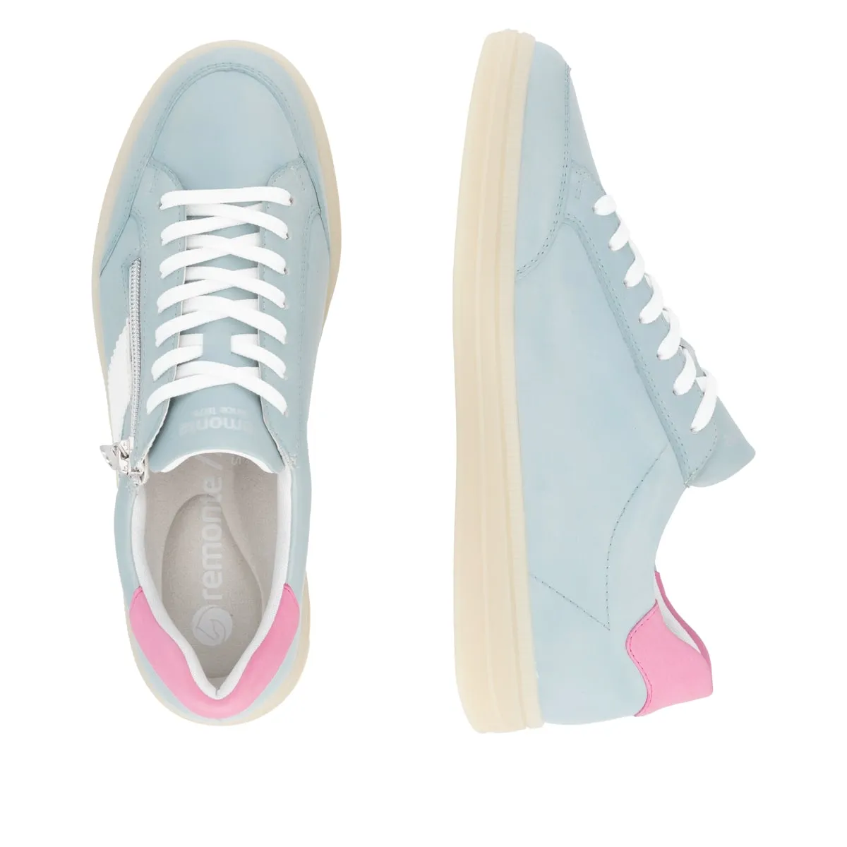 Remonte Womens Leather Trainers - Blue