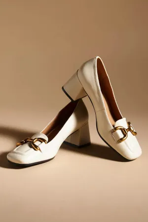Renee Leather Heels - Off White