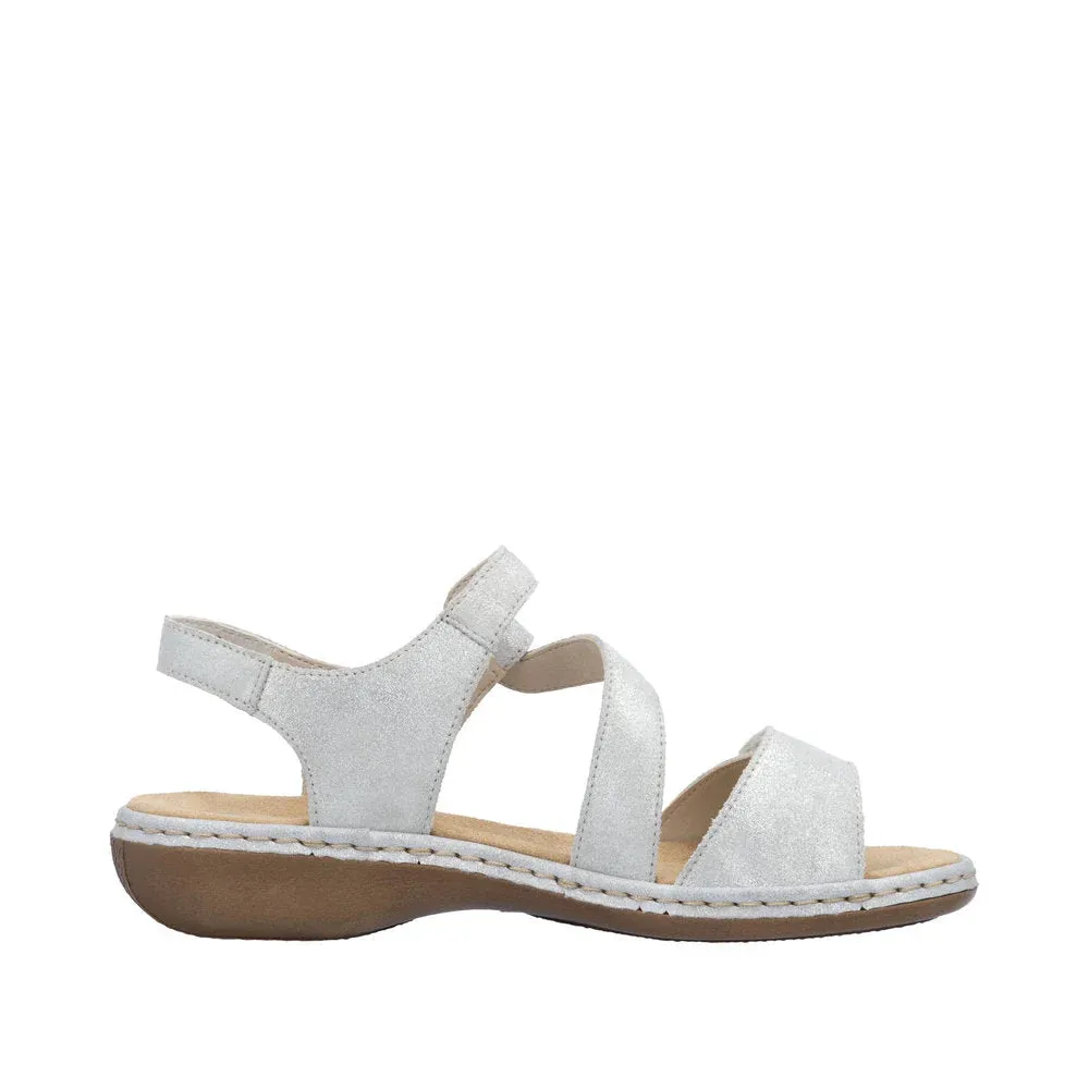 Rieker Women's Regina C7 Sandal - Silver