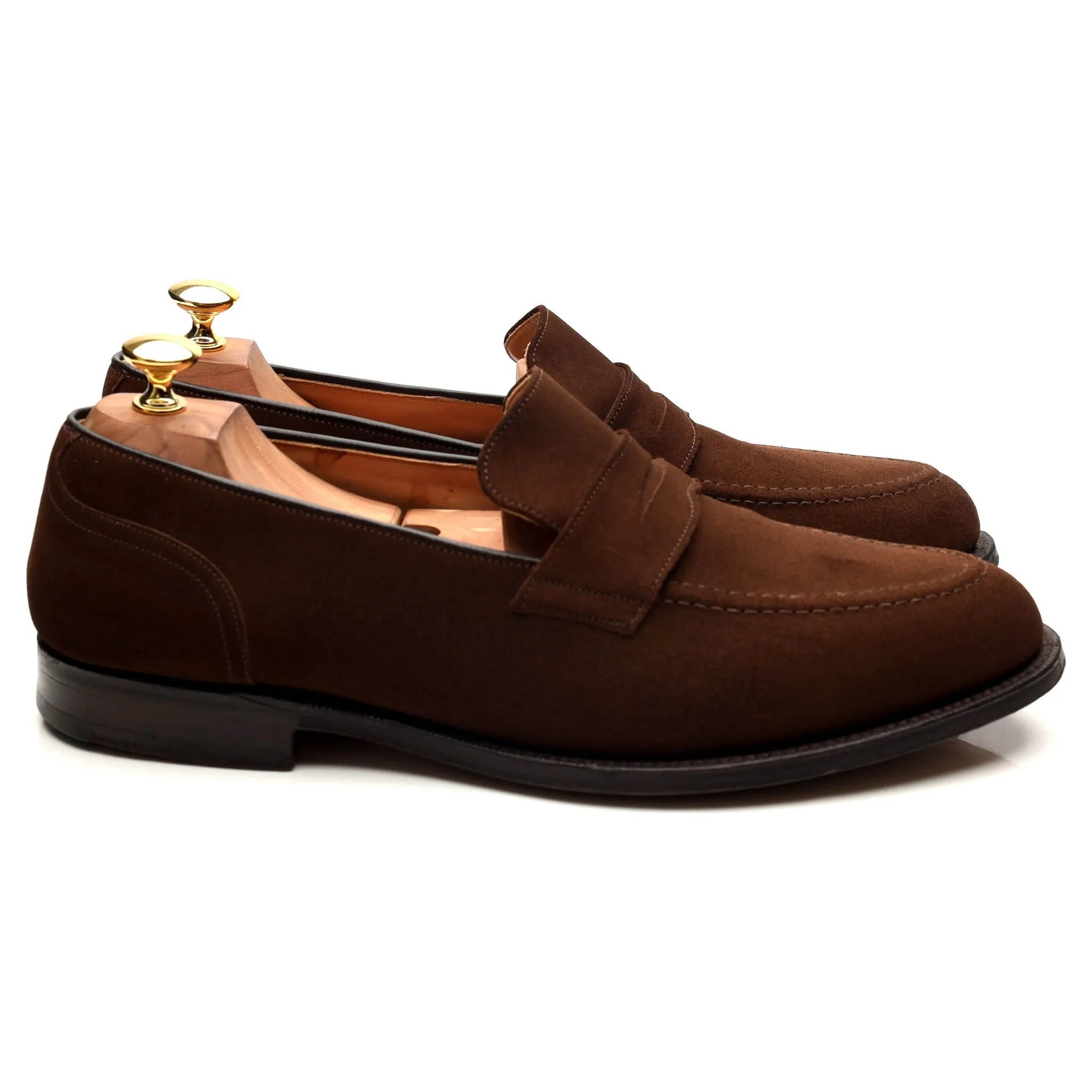 'Salisbury' Brown Suede Loafers UK 10.5 F