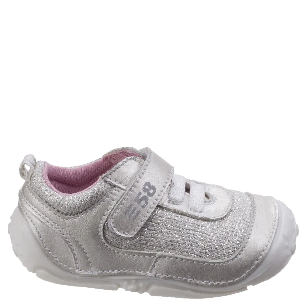 Silver Livvy Touch Fastening Infant Trainers