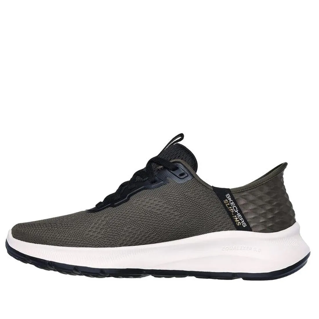 Skechers Mens Slip Ins Relaxed Fit Equalizer Standpoint 5.0 Olive Black