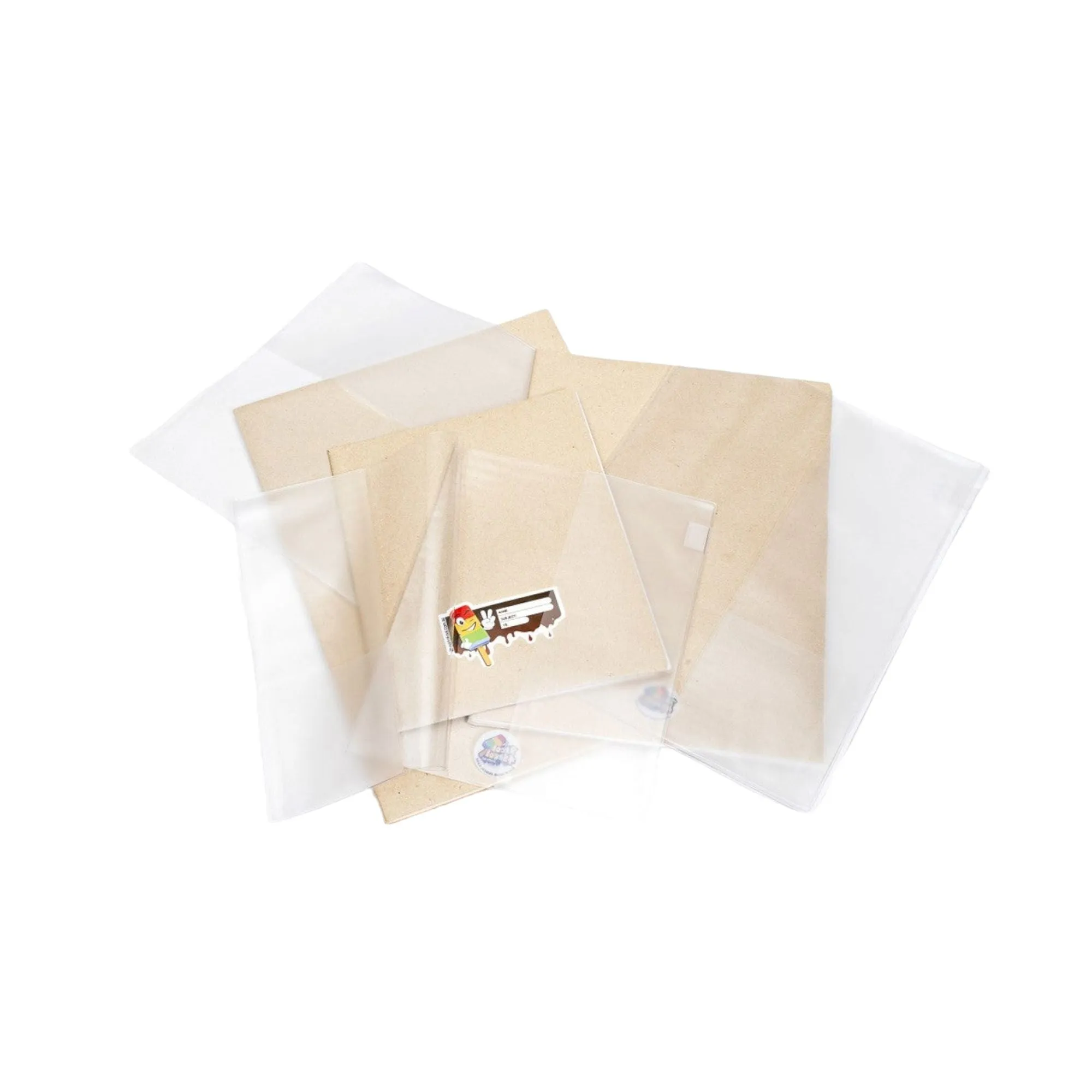 Slip on Book Covers A5 22x31cm 50microns 25pack