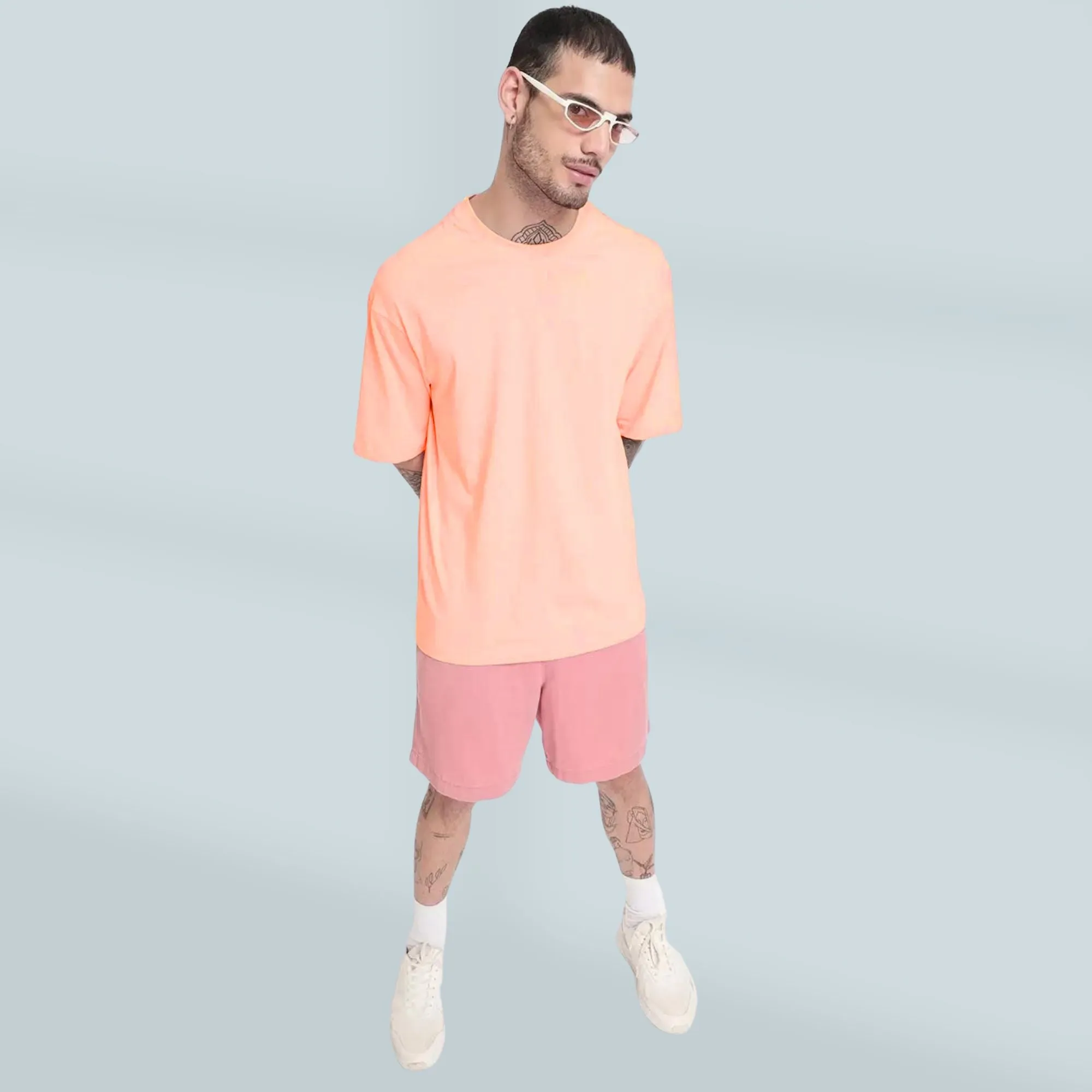 Solid Peach Oversize T-shirt