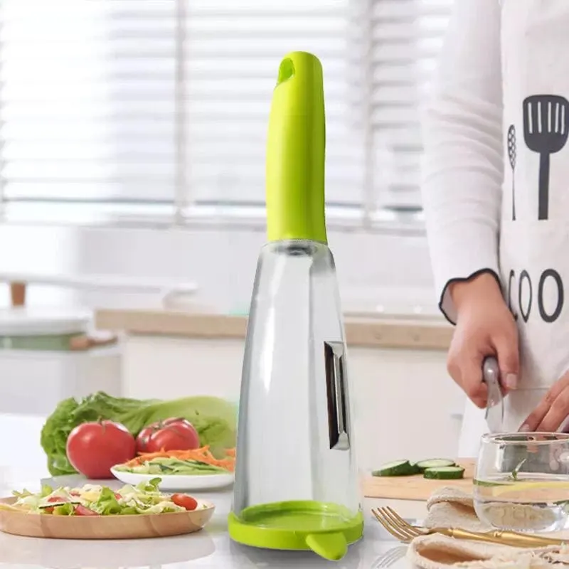Stainless Steel Storage Peeler With Container, Multifunctional Peeler With Storage For Fruits & Vegetables