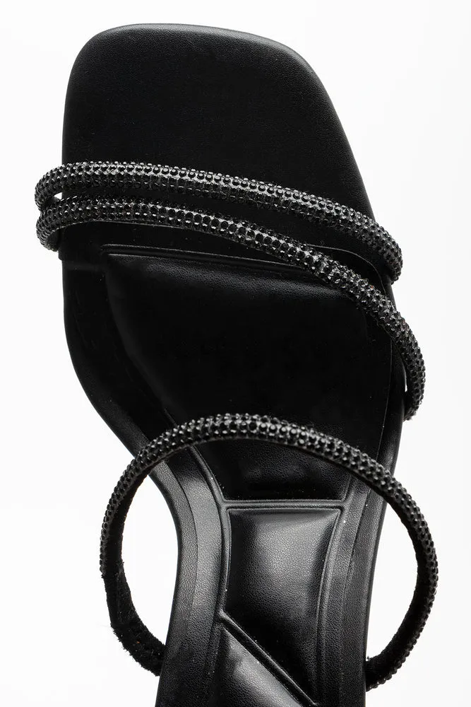Strappy Heel Sandal Black