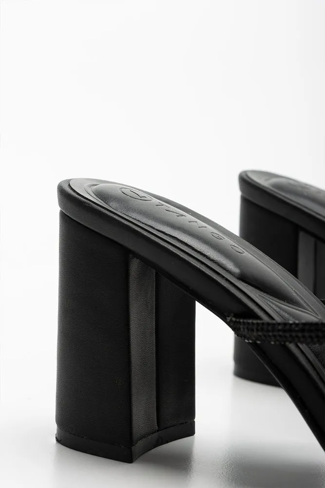 Strappy Heel Sandal Black
