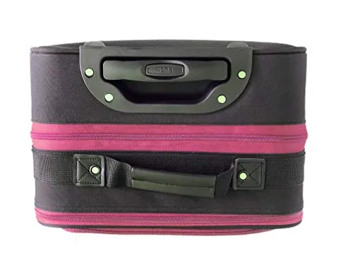 The Dance Angel Suitcase Hot Pink and Black"The Classic" Carry-On (Rolling Dance Bag With Costume