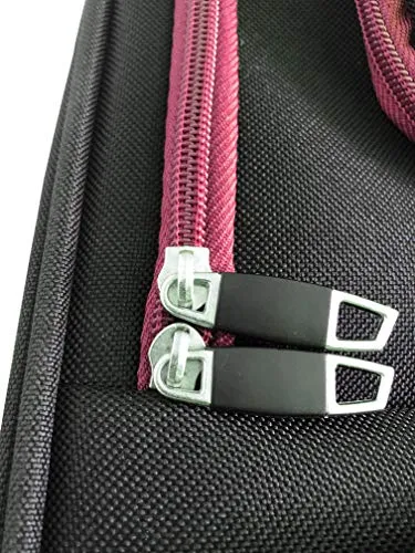 The Dance Angel Suitcase Hot Pink and Black"The Classic" Carry-On (Rolling Dance Bag With Costume
