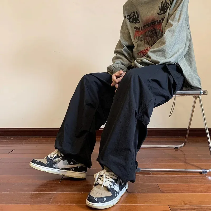 Tijdlus - Cargo Broek Heren – Ruime Baggy Broek met Grote Zakken, Comfortabele Pasvorm