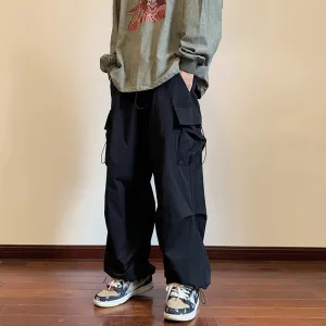Tijdlus - Cargo Broek Heren – Ruime Baggy Broek met Grote Zakken, Comfortabele Pasvorm