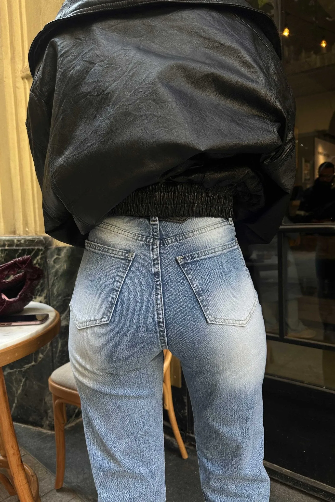 Ultra - Comfort Straight Jeans – High-Waist Stone Blue Jeans
