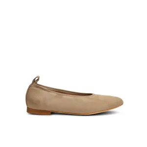 Valleria Suede Flexlite Flats Taupe