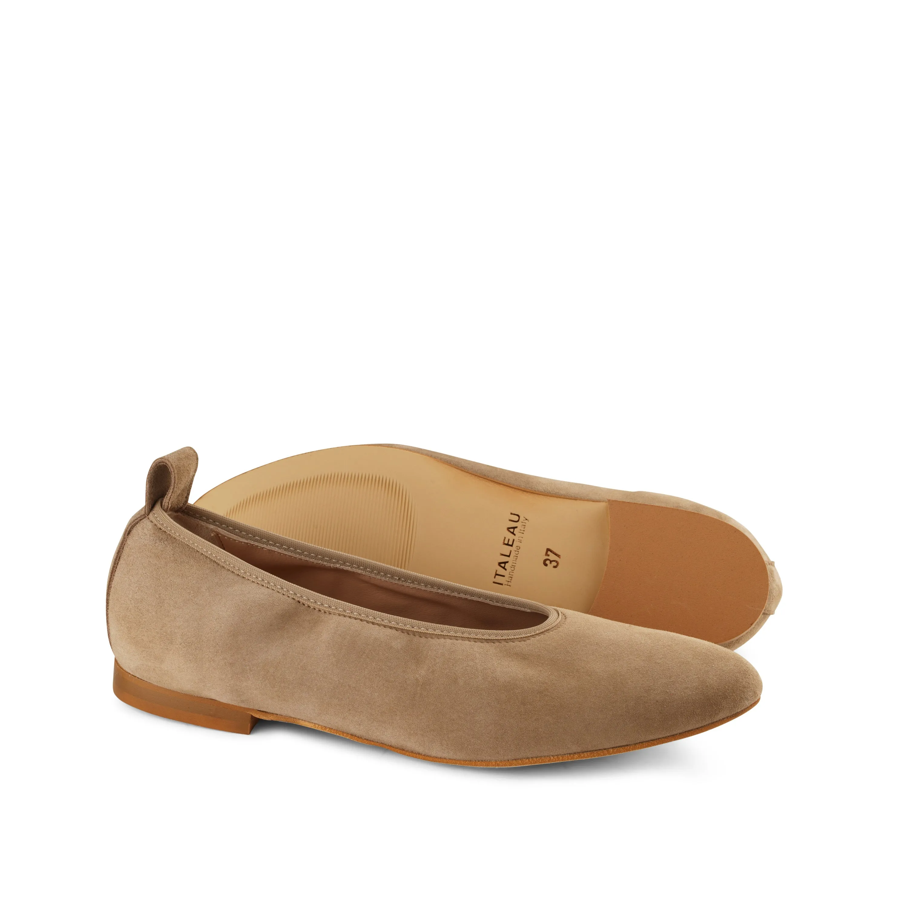 Valleria Suede Flexlite Flats Taupe