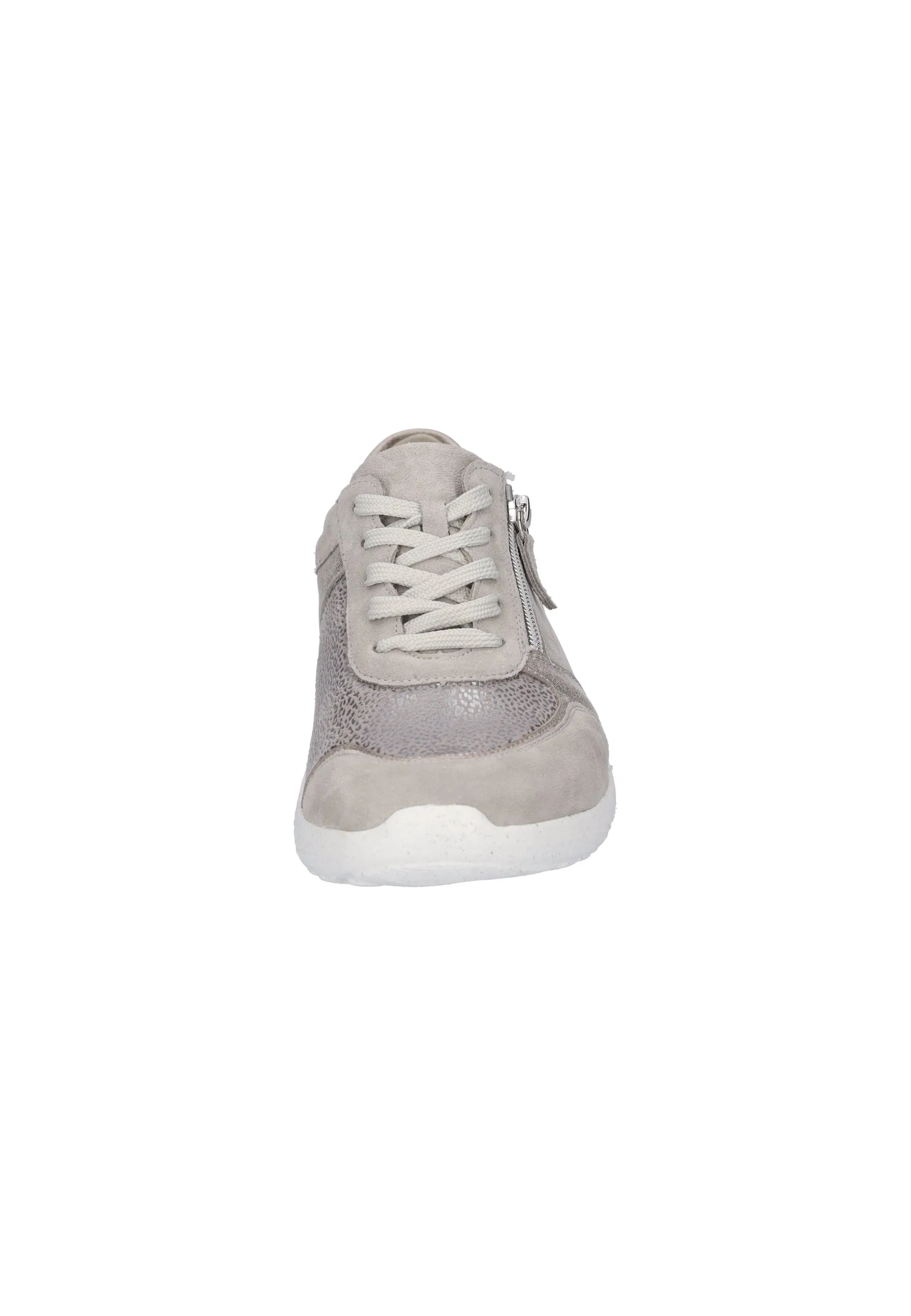 Waldlaufer Wide fitting M Ladies Grey Trainers Leather Stretch M-Ira