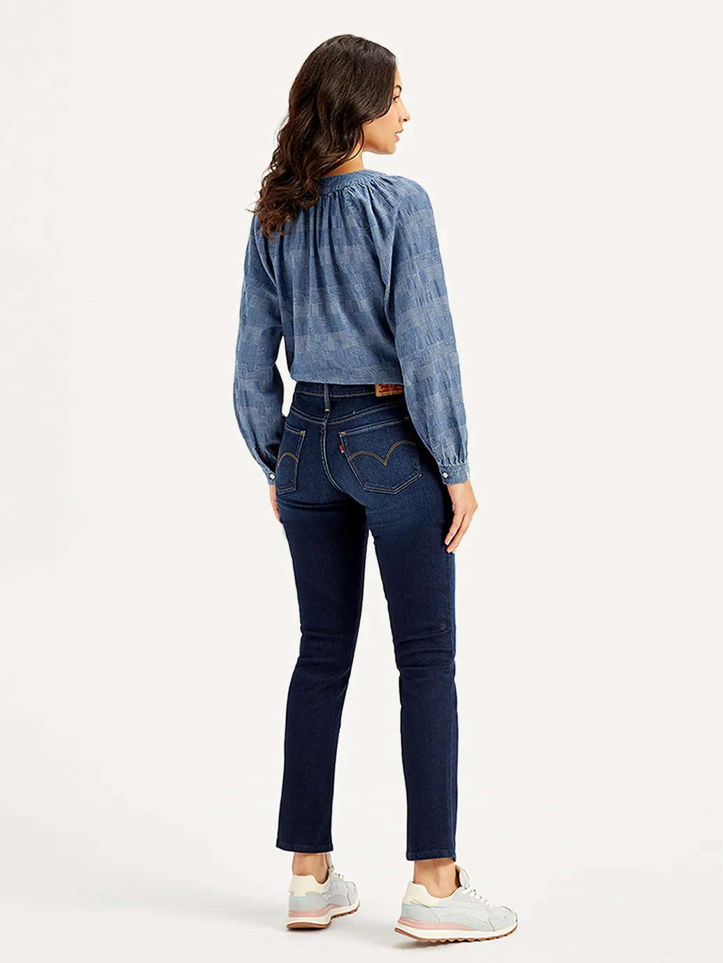 Women's 312 Navy Blue Slim Fit Mid Rise Jeans