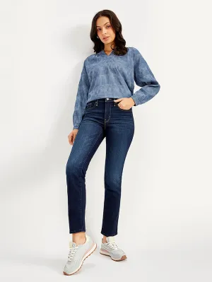 Women's 312 Navy Blue Slim Fit Mid Rise Jeans
