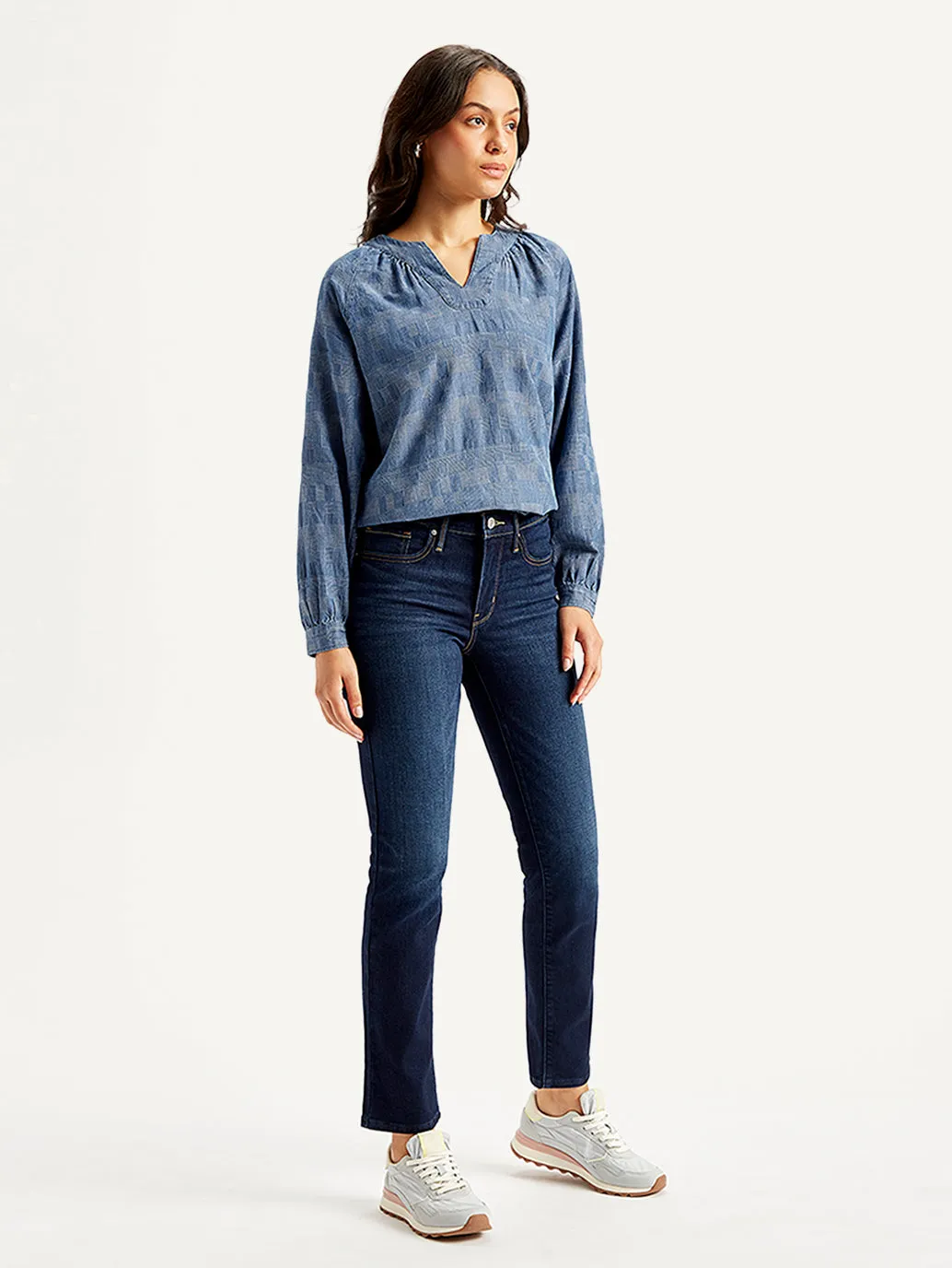 Women's 312 Navy Blue Slim Fit Mid Rise Jeans