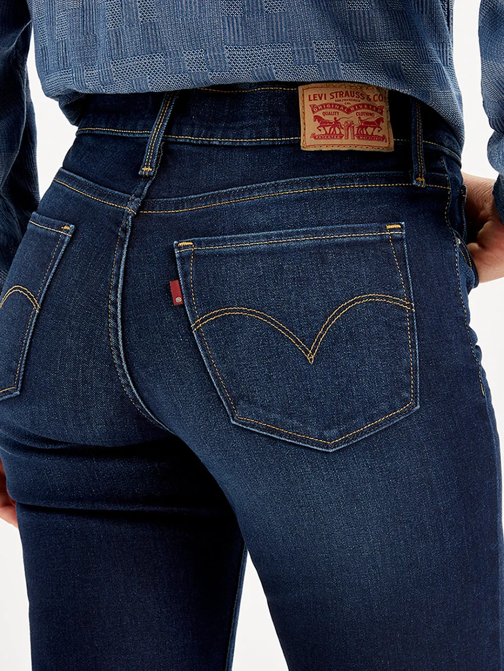 Women's 312 Navy Blue Slim Fit Mid Rise Jeans